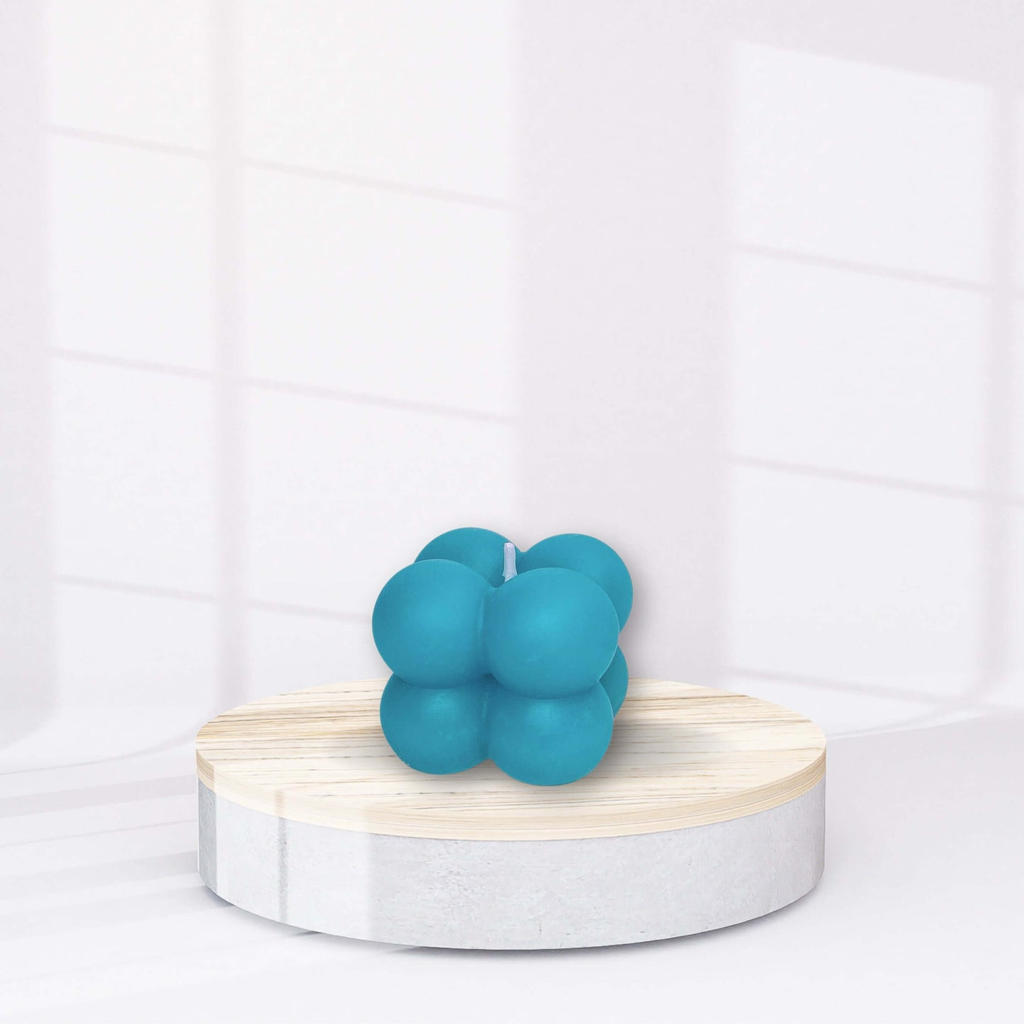 Bubble Cube Candle | Teal | Chill Flame Candle Studio