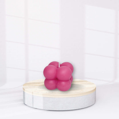 Bubble Cube Candle | Pink | Chill Flame Candle Studio