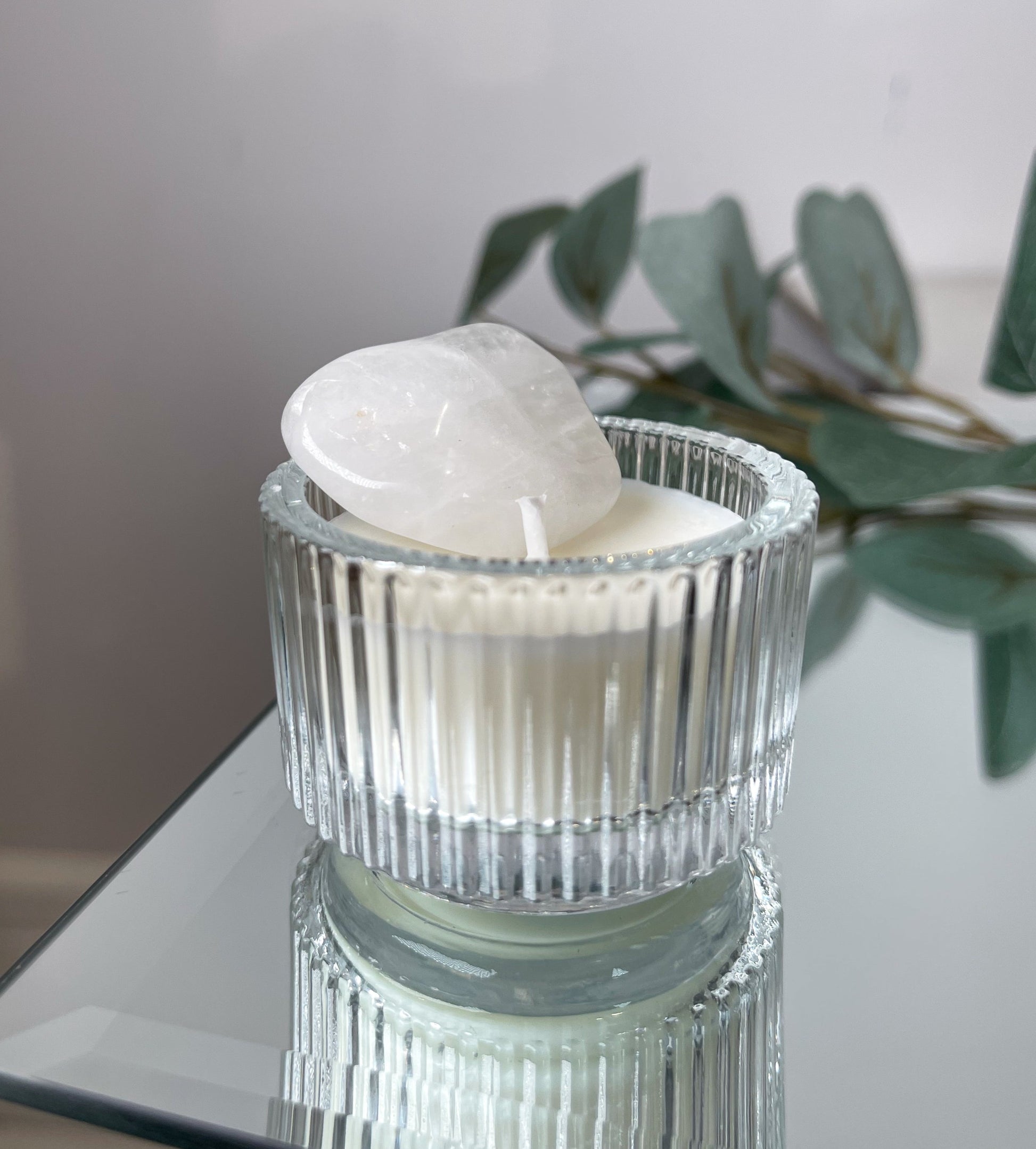 CLEAR QUARTZ | Jarred Tealight - Chill Flame Candle Studio