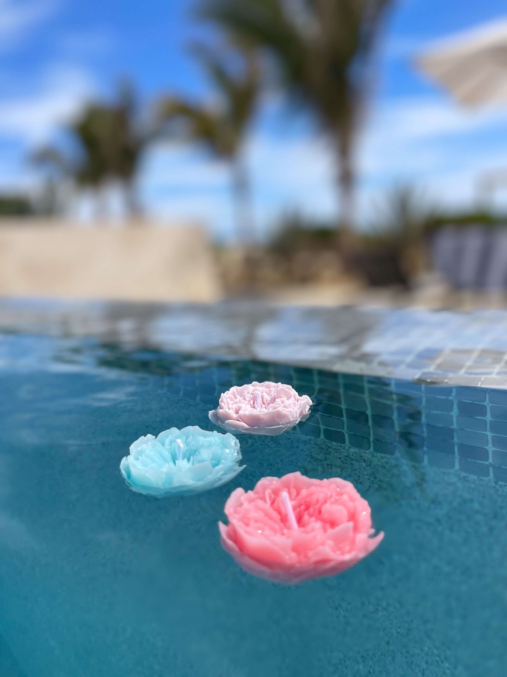 Floating Peony Candles| Set of 3 | Chill Flame Candle Studio